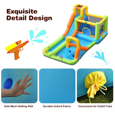 Costway Inflatable Water Slide Park Bounce House Climbing Wall 10 Costway Inflatable Water Slide Park Bounce House Climbing Wall - Image 8