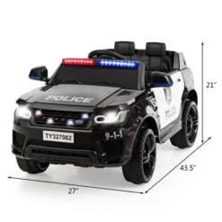 Costway Kids 12V Electric Ride On Car Police Car With Remote Control BlackWhite 15 Costway Kids 12V Electric Ride On Car Police Car With Remote Control BlackWhite -Kiddie Kingdom Store GUEST 6e339f8a 174e 4e9f b19e 79111df614fd