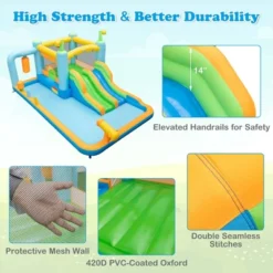 Costway Inflatable Water Slide Giant Kids Bounce House Park Splash Pool Without Blower -Kiddie Kingdom Store GUEST 6eda2fa5 e6dc 4605 a512 1ed2059b8400