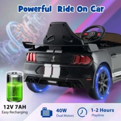 Costway 12V Licensed Ford Mustang Shelby GT500 Kids Ride On Car With Remote Control Black/Navy/Pink/Red -Kiddie Kingdom Store GUEST 6f6bb4bb 6ca2 46d7 b684 49ad6df8eff1