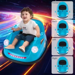 Costway Ride On Bumper Car For Kids With Remote Control 360 Degree Spin LED Light Red/Pink/Navy/Blue 23 Costway Ride On Bumper Car For Kids With Remote Control 360 Degree Spin LED Light Red/Pink/Navy/Blue -Kiddie Kingdom Store GUEST 6fcae2f2 b580 496f 9523 12307af66b09