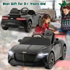 Costway 12V Licensed Bentley Bacalar Kids Electric Ride-on Car With Remote Control Green/Red/White/Black