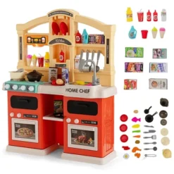 Costway Kids Play Kitchen Set 69PC Kitchen Playset Toys W/ Realistic Lights & Sounds -Kiddie Kingdom Store GUEST 70ccf5fe e7ec 48f0 9a5f f4c9845b1be6