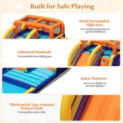 Costway Inflatable Waterslide 4-in-1 Kids Bounce Castle With Splash Pool（With 750W Blower） -Kiddie Kingdom Store GUEST 7127f2a2 32a5 45cc 86b2 96f11fefff8e