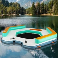 Costway 8.7 Ft Inflatable Floating Dock With Detachable Ladder Mesh Swim Lounge Beach 14 Costway 8.7 Ft Inflatable Floating Dock With Detachable Ladder Mesh Swim Lounge Beach -Kiddie Kingdom Store GUEST 712f9e8b 4984 4de0 8528 e46ebb56b831