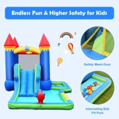 Costway Inflatable Castle Bouncer Bounce House Slide Water Park BallPit With 580W Blower -Kiddie Kingdom Store GUEST 713e804a 4ac7 45c4 8146 1674049e0a46