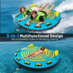 Costway Towable Tube For Boating 1-3 Person Inflatable Boat Tube For Youth & Adult -Kiddie Kingdom Store GUEST 71566037 fdee 4747 ac9a dafb4a44fe96