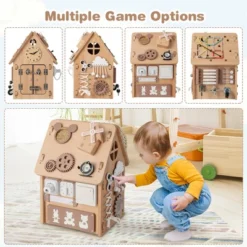 Costway Wooden Busy House Montessori Toy With Sensory Games & Interior Storage Space 14 Costway Wooden Busy House Montessori Toy With Sensory Games & Interior Storage Space -Kiddie Kingdom Store GUEST 71b2f74b 271a 45f2 99dd 27da07b43004