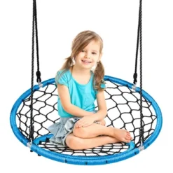 Costway Spider Web Chair Swing W/ Adjustable Hanging Ropes Kids Play Equipment BlueOrange 24 Costway Spider Web Chair Swing W/ Adjustable Hanging Ropes Kids Play Equipment BlueOrange -Kiddie Kingdom Store GUEST 71e66f87 8e90 4738 96dc 869237ea5073