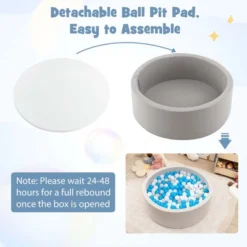 Costway 35.5" X 12" Soft Round Ball Pool For Toddlers & Baby With 200 Ocean Balls 19 Costway 35.5" X 12" Soft Round Ball Pool For Toddlers & Baby With 200 Ocean Balls -Kiddie Kingdom Store GUEST 721242bf 2f0f 4e0f afe9 5ef447845448