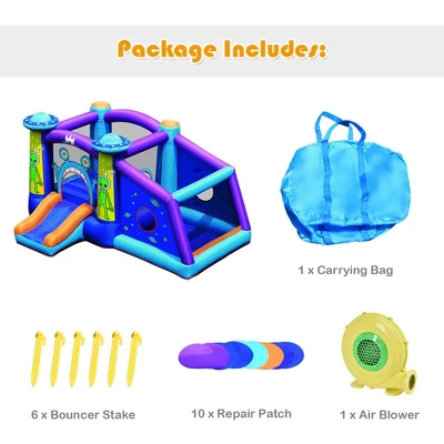 Costway Inflatable Bouncer Alien Bounce House Kids Jump Slide Ball Pit W/480W Blower 11 Costway Inflatable Bouncer Alien Bounce House Kids Jump Slide Ball Pit W/480W Blower - Image 9