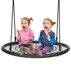 Costway 40'' Spider Web Tree Swing Set W/ Adjustable Hanging Ropes Kids Play Set BlueGreenOrange -Kiddie Kingdom Store GUEST 741554d9 9200 429b b4ac 26d468e865e4