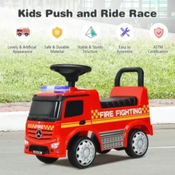 Costway Kids Ride On Fire Engine Licensed Mercedes Benz Push And Ride Racer Red -Kiddie Kingdom Store GUEST 74201b21 36ca 41e9 a9a0 1bcaa639b97d