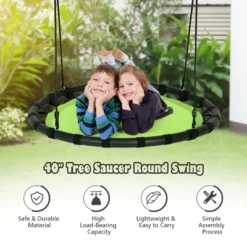 Costway 40'' Flying Saucer Round Tree Swing Kids Play Set W/ Adjustable Ropes Outdoor 17 Costway 40'' Flying Saucer Round Tree Swing Kids Play Set W/ Adjustable Ropes Outdoor -Kiddie Kingdom Store GUEST 74d5bec4 9617 40fe b98d df6b46e2a23c