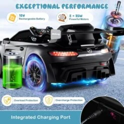 Costway Ride On Car Licensed Mercedes-AMG GT3 Kids Car With Remote Control 3 Speeds Black/Red/White -Kiddie Kingdom Store GUEST 7553d361 2cbd 4342 8f23 f08e4c4f4f09