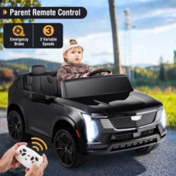 Costway 2 Seater Ride On Truck With Remote Control 3 Speeds LED Lights Horn Music Story Black/Pink/White -Kiddie Kingdom Store GUEST 77bae6d8 1182 438c a3ba ac140f75215c