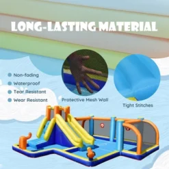 Costway Giant Soccer-Themed Inflatable Water Slide Bouncer W/ Splash Pool Without Blower -Kiddie Kingdom Store GUEST 78bfb418 6734 4c58 a3c2 28cb531b0eea