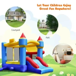 Costway InflatableBounce House Castle Slide Bouncer Kids Shooting Net/Without Blower -Kiddie Kingdom Store GUEST 7974325c c562 4693 83a4 eedd28eaa3ad