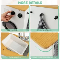 Costway Kids 2-Piece Kitchen Play Set Pretend Chef Toy Set W/ Range Hood & Stove Burner 14 Costway Kids 2-Piece Kitchen Play Set Pretend Chef Toy Set W/ Range Hood & Stove Burner -Kiddie Kingdom Store GUEST 797614e6 2c92 46b2 b75e f7d68d487961