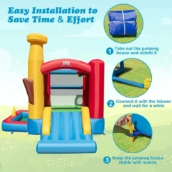 Costway Baseball Themed Jumping House Kids Bouncy Castle W/ 50 Ocean Balls & 735W Blower -Kiddie Kingdom Store GUEST 7c418aba 2470 4909 b58c b98c4936feb4