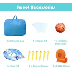 Costway Inflatable Kids Water Slide Jumper Bounce House Splash Water Pool With 550W Blower -Kiddie Kingdom Store GUEST 7cb587b6 ca76 4859 8fc4 e67c76b0269f