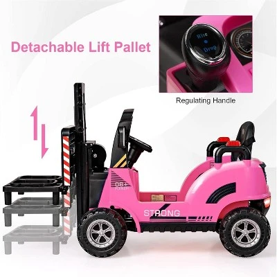 Costway Ride On Forklift 12V Kids Electric Vehicle Construction Truck With Remote Control 2 Speeds Music USB MP3 Lights 4 Costway Ride On Forklift 12V Kids Electric Vehicle Construction Truck With Remote Control 2 Speeds Music USB MP3 Lights - Image 2