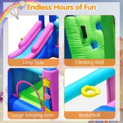 Bountech Inflatable Bounce Castle Dual Slides Jumping Bouncer W/ Climbing Wall -Kiddie Kingdom Store GUEST 7e6370e0 7bda 49ca b085 8482c9504a80