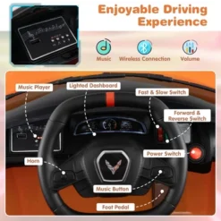 Costway 12V Electric Kids Ride On Car With Remote Control Wireless Connection Lights Orange/Pink/Red/White 20 Costway 12V Electric Kids Ride On Car With Remote Control Wireless Connection Lights Orange/Pink/Red/White -Kiddie Kingdom Store GUEST 7e9155bd 7c47 4fc0 82b3 d6877b5a8275