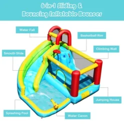 Costway Inflatable Kids Water Slide Jumper Bounce House Splash Water Pool With 550W Blower -Kiddie Kingdom Store GUEST 7f03ead2 cd2b 46a5 8927 2655058bb0d7
