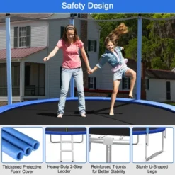 Costway 8/10/12/14/15/16FT Jumping Exercise Recreational Bounce Trampoline W/Safety Net -Kiddie Kingdom Store GUEST 7f1e20d5 0672 4b5d 9390 664c8a0aea08