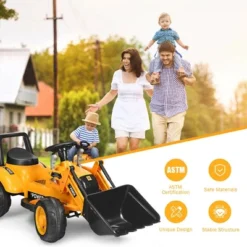 Costway Kids Ride On Excavator Digger 6V Battery Powered Tractor W/Digging Bucket Yellow 14 Costway Kids Ride On Excavator Digger 6V Battery Powered Tractor W/Digging Bucket Yellow -Kiddie Kingdom Store GUEST 7f7a56ae ae93 4b54 ac78 48f03af30033
