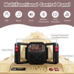 Costway Electric Kids Ride On Tank With Rubber Tracks Rotatable Turret & Working Cannon -Kiddie Kingdom Store GUEST 7fcf8815 5e7b 4f53 ab98 6c74fc8d7f07