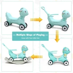 Costway Baby Rocking Horse 4 In 1 Kids Ride On Toy Push Car W/ Music Indoor Outdoor Gift -Kiddie Kingdom Store GUEST 8003ce45 9666 461f bd17 2cd8be0b8a0c