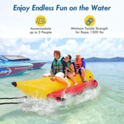 Costway 3-Person Inflatable Banana Boat With Boating And Water Sports Electric Air Pump -Kiddie Kingdom Store GUEST 811cb0da d029 4a0c a0f6 e8ed6814f01a
