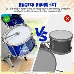 Costway Jazz Drum Set For Toddler Kids Educational Toy W/Keyboard Cymbal Microphone -Kiddie Kingdom Store GUEST 8177e831 34d7 4516 b01c 435dd48245aa