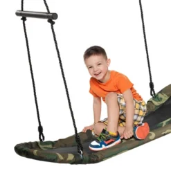 Costway Saucer Tree Swing Surf Kids Outdoor Adjustable Oval Platform Set W/ Handle BlueGreen ColorfulCamouflage Green 23 Costway Saucer Tree Swing Surf Kids Outdoor Adjustable Oval Platform Set W/ Handle BlueGreen ColorfulCamouflage Green -Kiddie Kingdom Store GUEST 81d5568f cb0d 48a4 92e1 c08deddcb4c3