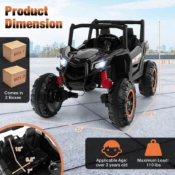 Costway 24V Kids Ride On UTV With 4 X 100W Powerful Engine Remote Control High/Low Speed Pink/Black/Red/Navy -Kiddie Kingdom Store GUEST 822b8530 0f90 45c6 9af5 1e7d2a264ecf