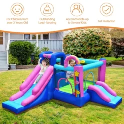 Bountech Inflatable Bounce Castle Dual Slides Jumping Bouncer W/ Climbing Wall -Kiddie Kingdom Store GUEST 822daff7 af5f 47ce a69e 06b70bb712ba