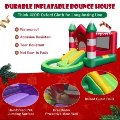 Costway Inflatable Bounce House W/ Blower Kids Christmas W/ Slide & Trampoline & Ball Pool -Kiddie Kingdom Store GUEST 8235700b 5007 4779 8c08 55872fcb5ac3