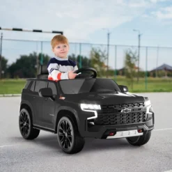 Costway 12V Kids Ride On Car Chevrolet Tahoe Electric Truck SUV Remote W/ Light & Music