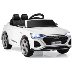 Costway 12V Kids Ride On Car W/Remote Control 4 Wheels Suspension 3 Speeds LED Headlight White/Black/Pink/White -Kiddie Kingdom Store GUEST 82b89acd a95a 439b a752 92254d1cfb93