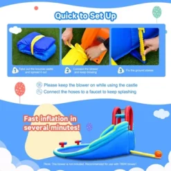 Costway Inflatable Waterslide Wet & Dry Bounce House W/Upgraded Handrail Blower Excluded -Kiddie Kingdom Store GUEST 82c40adf 4589 47a7 9fc9 8b356523275b