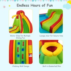 Kids Inflatable Water Slide Bounce Park Splash Pool W/Water Cannon & 480W Blower -Kiddie Kingdom Store GUEST 831ce065 18de 4101 839c 001d43a9275f 1