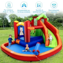 Costway Inflatable Slide Bouncer And Water Park W/ Splash Pool Water Cannon And Blower 15 Costway Inflatable Slide Bouncer And Water Park W/ Splash Pool Water Cannon And Blower -Kiddie Kingdom Store GUEST 832aa6cf 9fe4 4551 8386 f614b5ed3a2d