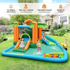 Costway Inflatable Water Slide Park Kid Bounce House W/Upgraded Handrail Blower Excluded -Kiddie Kingdom Store GUEST 843df668 4bcd 479b b141 ba9a4a9f8aff