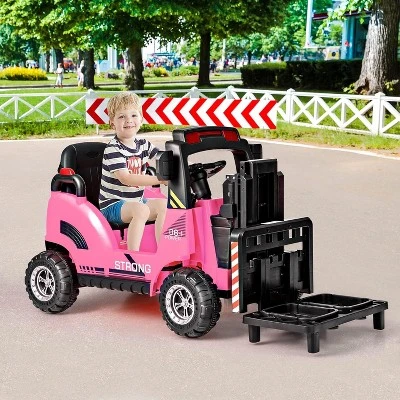 Costway Ride On Forklift 12V Kids Electric Vehicle Construction Truck With Remote Control 2 Speeds Music USB MP3 Lights 10 Costway Ride On Forklift 12V Kids Electric Vehicle Construction Truck With Remote Control 2 Speeds Music USB MP3 Lights - Image 8