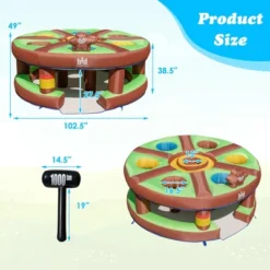 Costway Inflatable Whack-a-Mole Themed Castle For Kids Interactive Game W/ 480W Blower -Kiddie Kingdom Store GUEST 85ccead8 44eb 402d a03c 21ac06cdfbd2