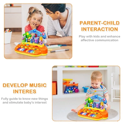 Costway Kids Rainbow Piano Keyboard 8 Keys Music Toy Gift W/ Animal Playground LED Light 10 Costway Kids Rainbow Piano Keyboard 8 Keys Music Toy Gift W/ Animal Playground LED Light - Image 8