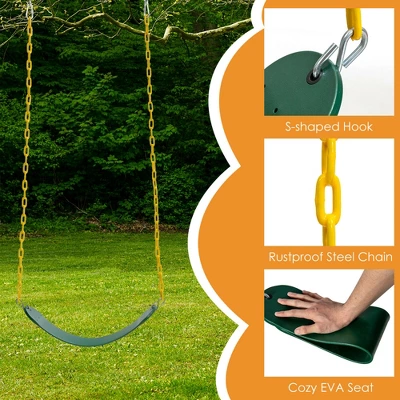 Costway 2-Pack Swing Set Swing Seat Replacement & Saucer Tree Swing For Indoor & Outdoor 9 Costway 2-Pack Swing Set Swing Seat Replacement & Saucer Tree Swing For Indoor & Outdoor - Image 7