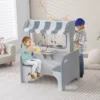 Costway 2 In 1 Kids Play Kitchen& Restaurant Double Sided Wooden Kitchen Playset Toddler 1 Costway 2 In 1 Kids Play Kitchen& Restaurant Double Sided Wooden Kitchen Playset Toddler -Kiddie Kingdom Store GUEST 88248ab8 4133 41fd a9ac 8798dc153521